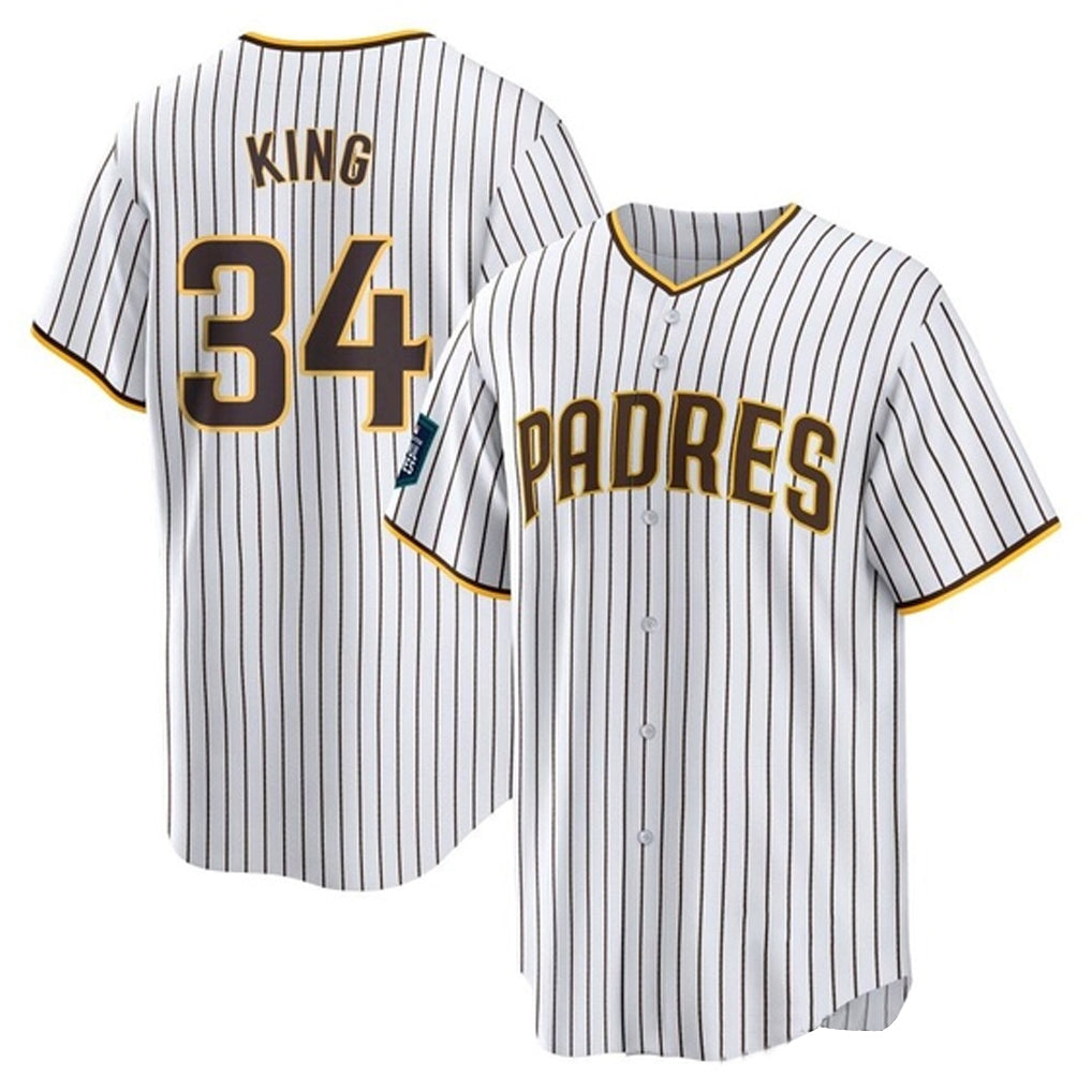 S.Diego Padres #34 Michael King Player White Home Game Hdoa Stitched Jerseys