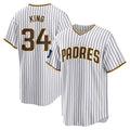 S.Diego Padres #34 Michael King Player White Home Game Hdoa Stitched Jerseys