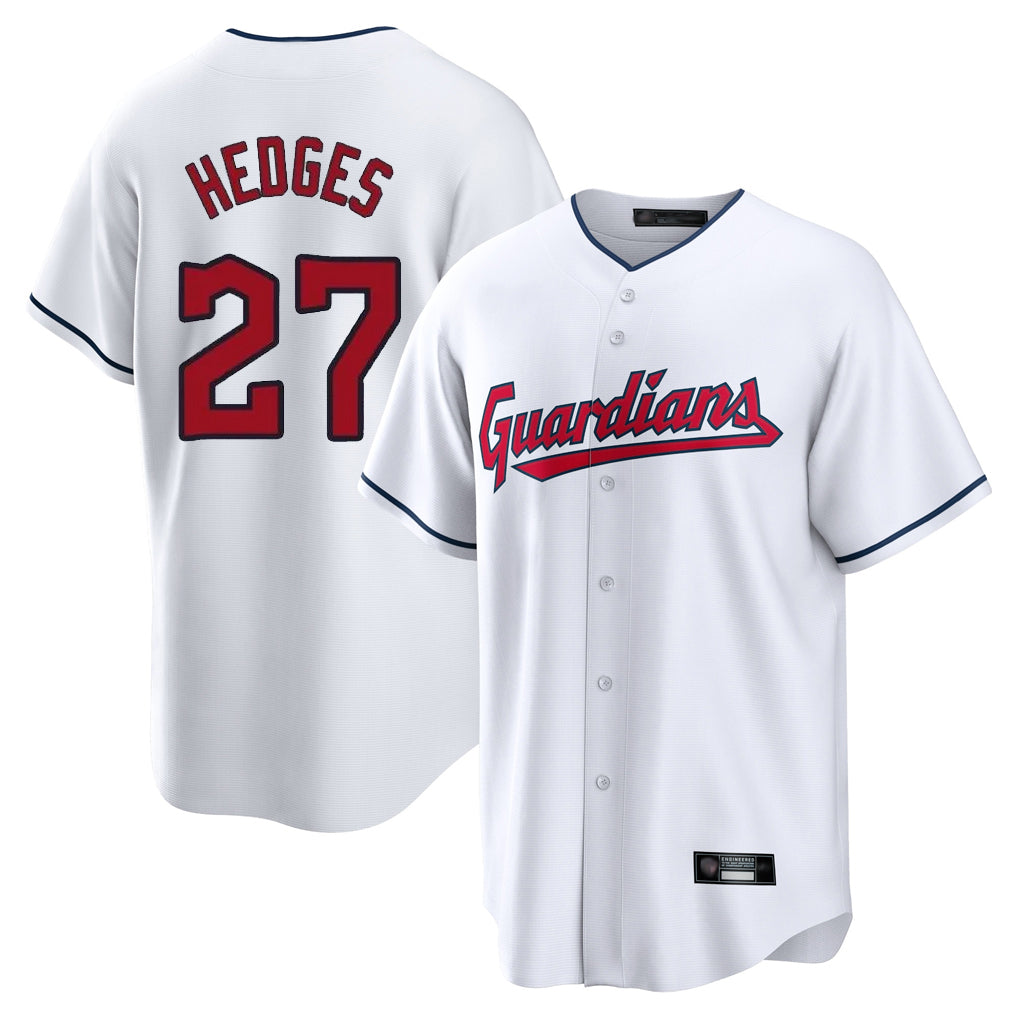 C.Guardians #27 Austin Hedges Player White Home Game Hdoa Stitched Jerseys