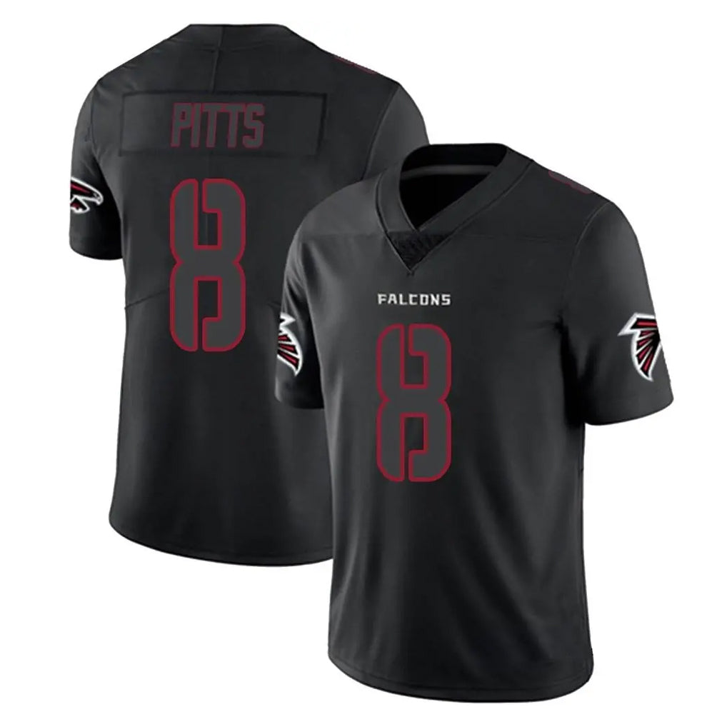 A.Falcons #8 Kyle Pitts Sr. Player Black Impact Limited Game Hdoa Stitched Jerseys