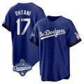 LA.Dodgers #17 Shohei Ohtani Player Royal World Series Meet City Connect Home Game Hdoa Stitched Jerseys