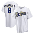 LA.Dodgers #8 Enrique Hern¨¢ndez Player Gold White 2026 Collection Stadium Game Hdoa Stitched Jerseys