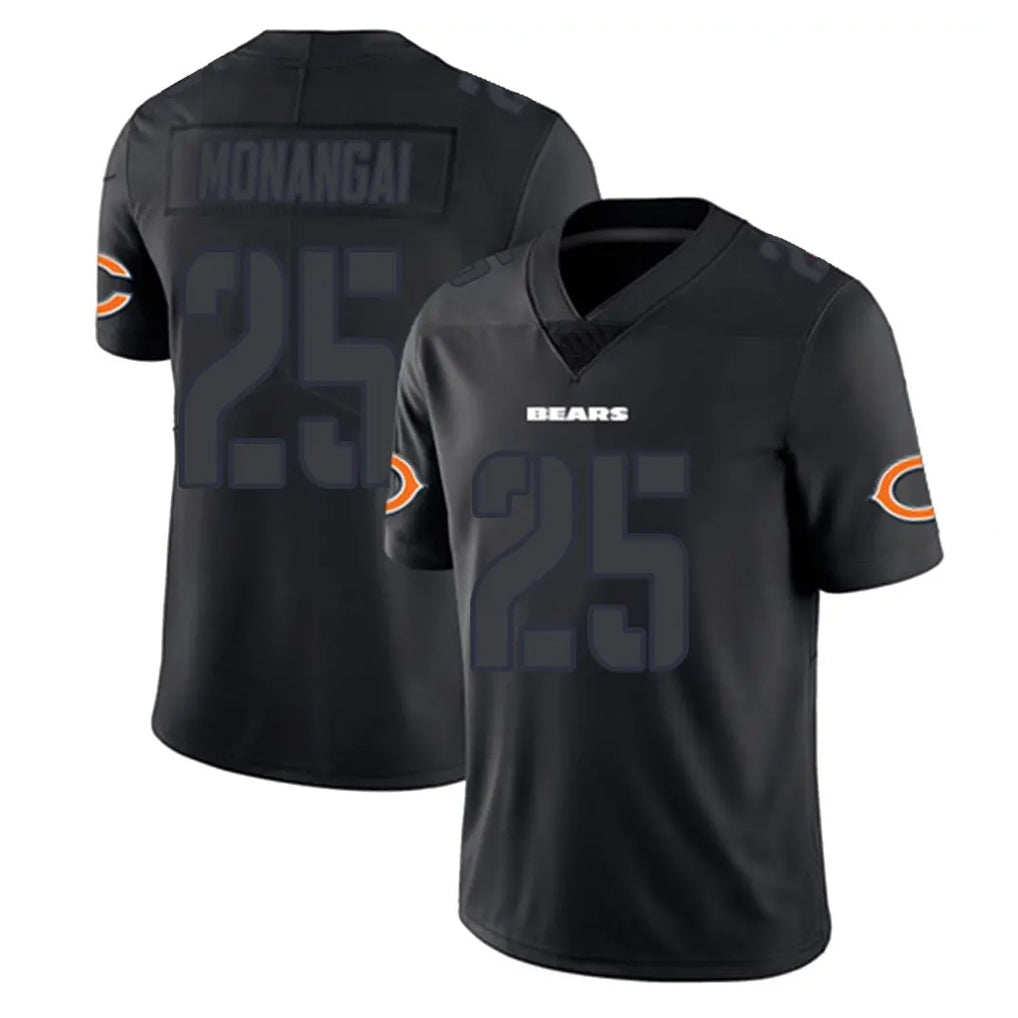 C.Bears #25 Kyle Monangai Player Black Impact Limited Game Hdoa Stitched Jerseys