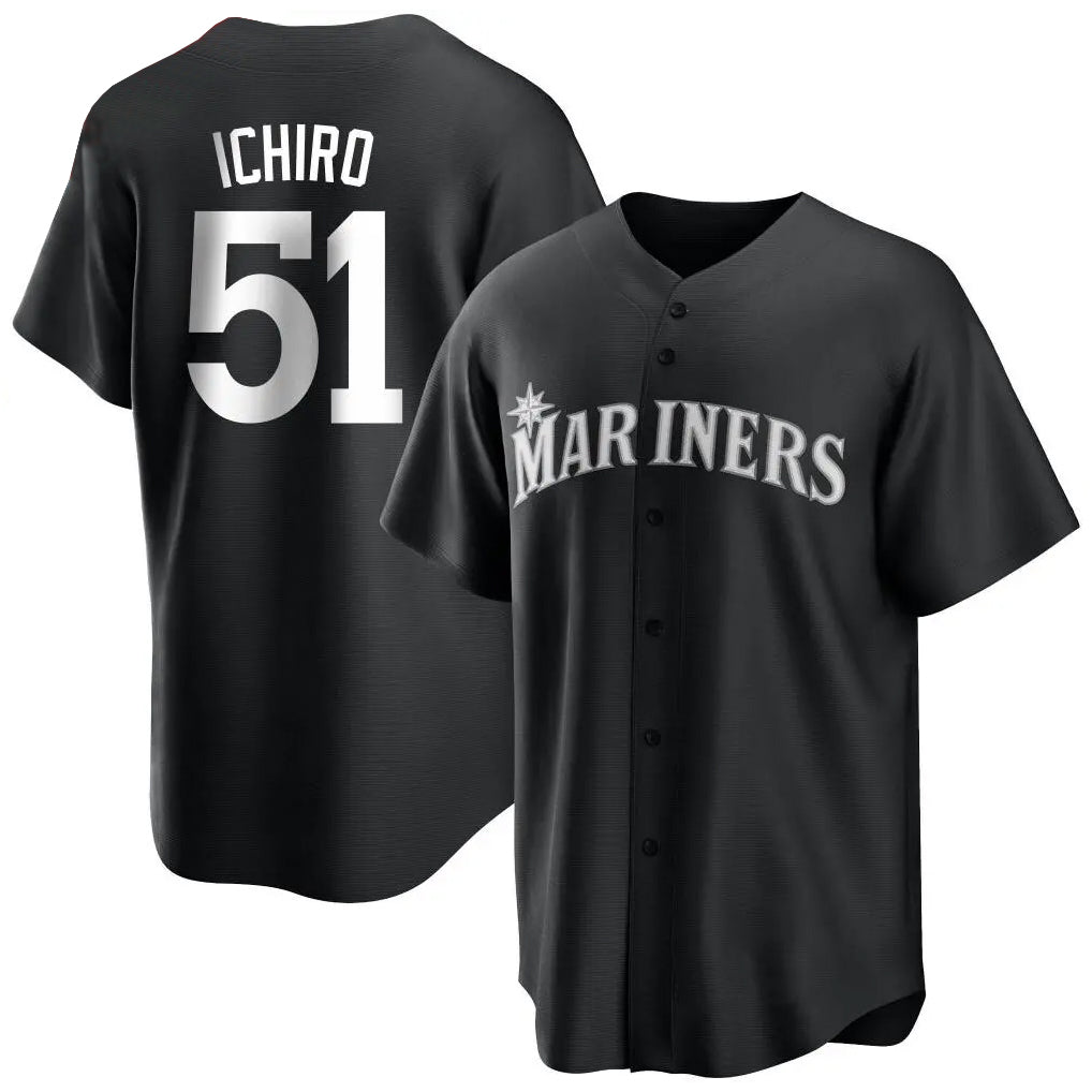S.Mariners #51 Ichiro Suzuki Player Black Home Limited Hdoa Stitched Jerseys