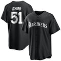 S.Mariners #51 Ichiro Suzuki Player Black Home Limited Hdoa Stitched Jerseys