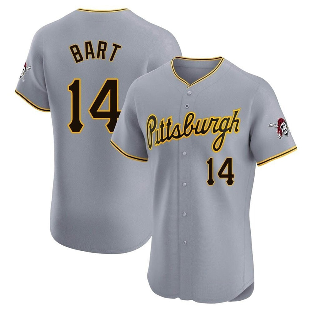 P.Pirates #14 Joey Bart Player Gray Road Home Limited Elite Hdoa Stitched Jerseys
