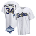 LA.Dodgers #34 Fernando Valenzuela Player Gold White World Series Meet 2026 Collection Stadium Game Hdoa Stitched Jerseys