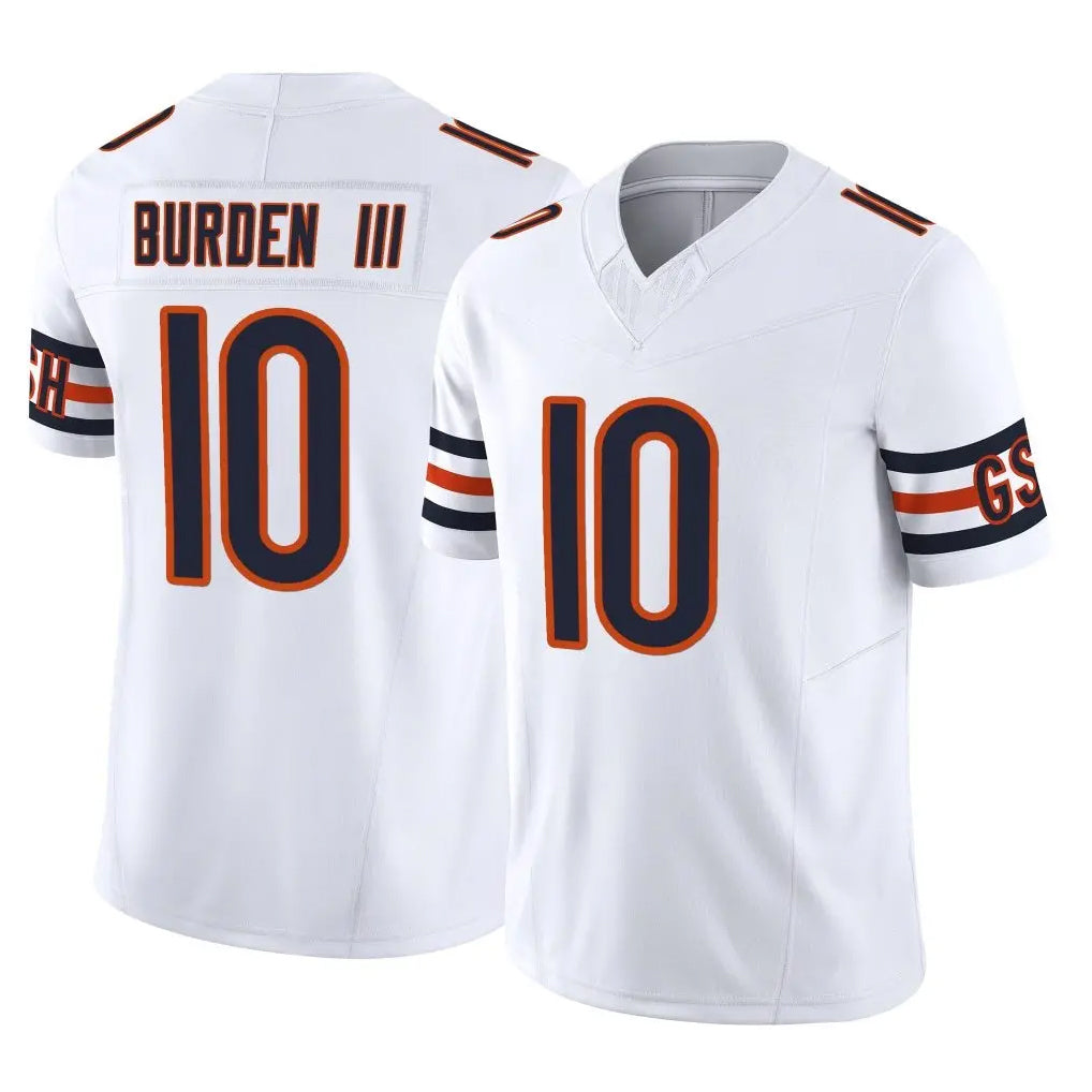 C.Bears #10 Luther Burden III Player White Vapor F.U.S.E. Limited Home Game Hdoa Stitched Jerseys