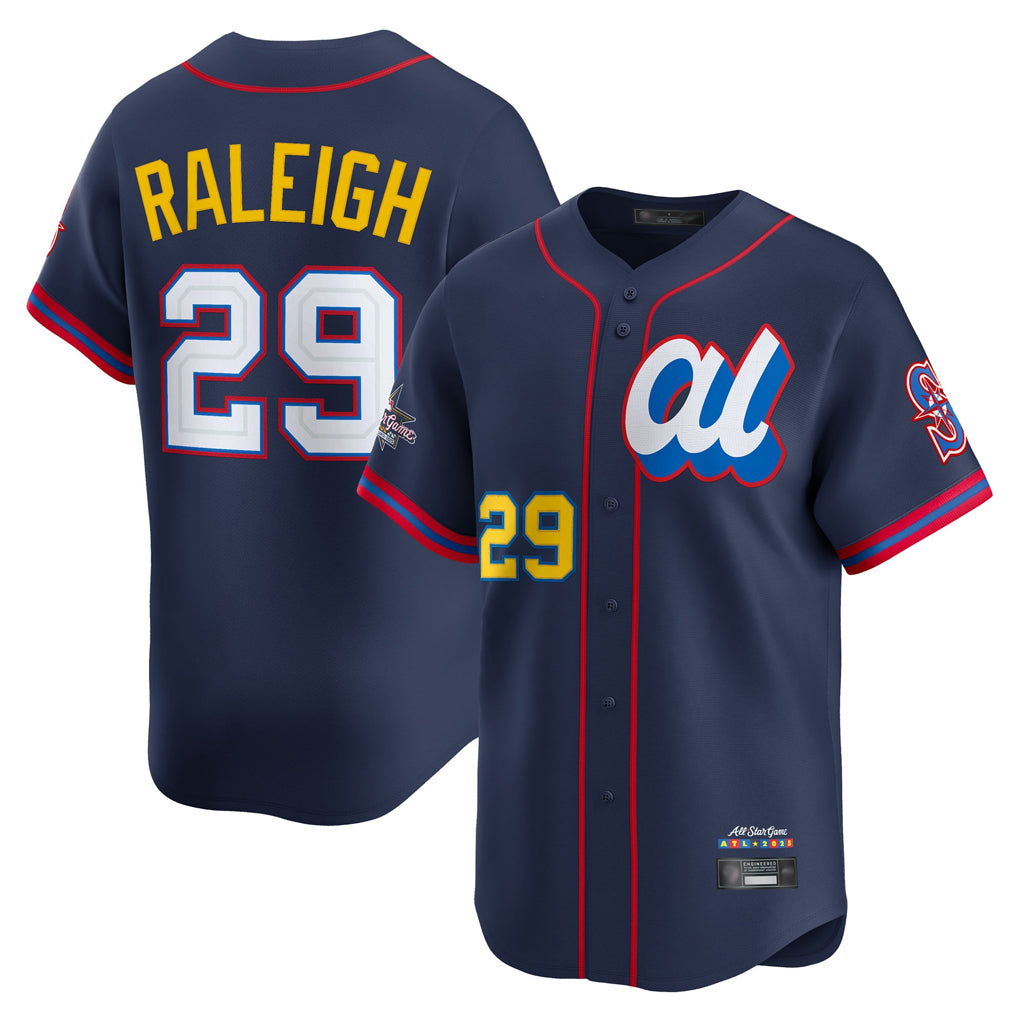 S.Mariners #29 Cal Raleigh Player Navy American League All-Star Edition Limited Hdoa Stitched Jerseys