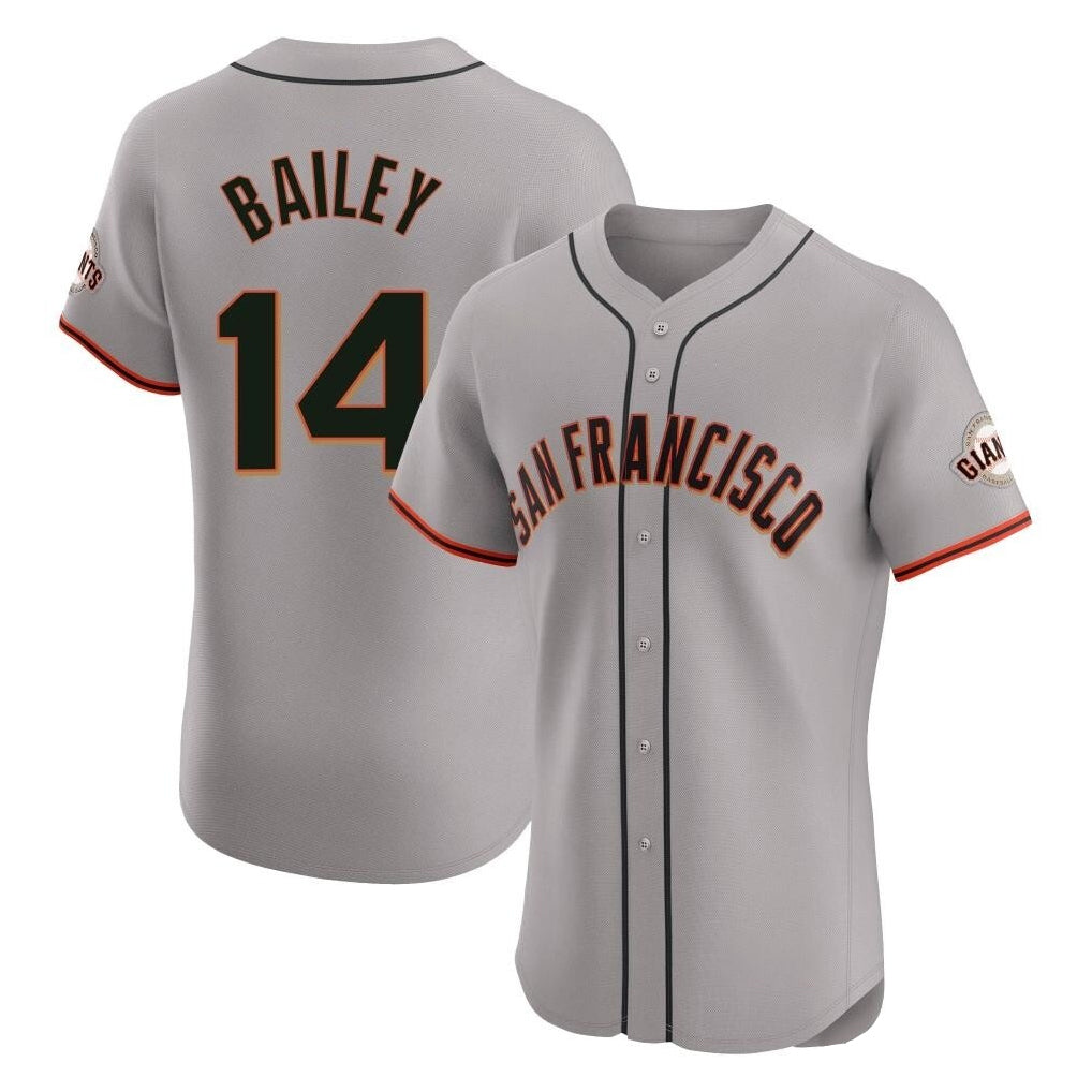 SF.Giants #14 Patrick Bailey Player Gray Home Limited Elite Hdoa Stitched Jerseys