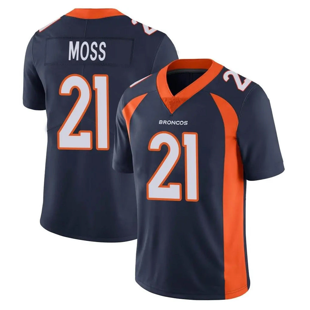 D.Broncos #21 Riley Moss Player Navy Vapor Untouchable Limited Game Hdoa Stitched Jerseys