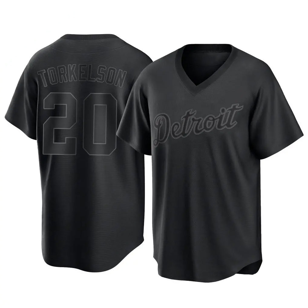 D.Tigers #20 Spencer Torkelson Player Black T-shirt Home Game Hdoa Stitched Jerseys