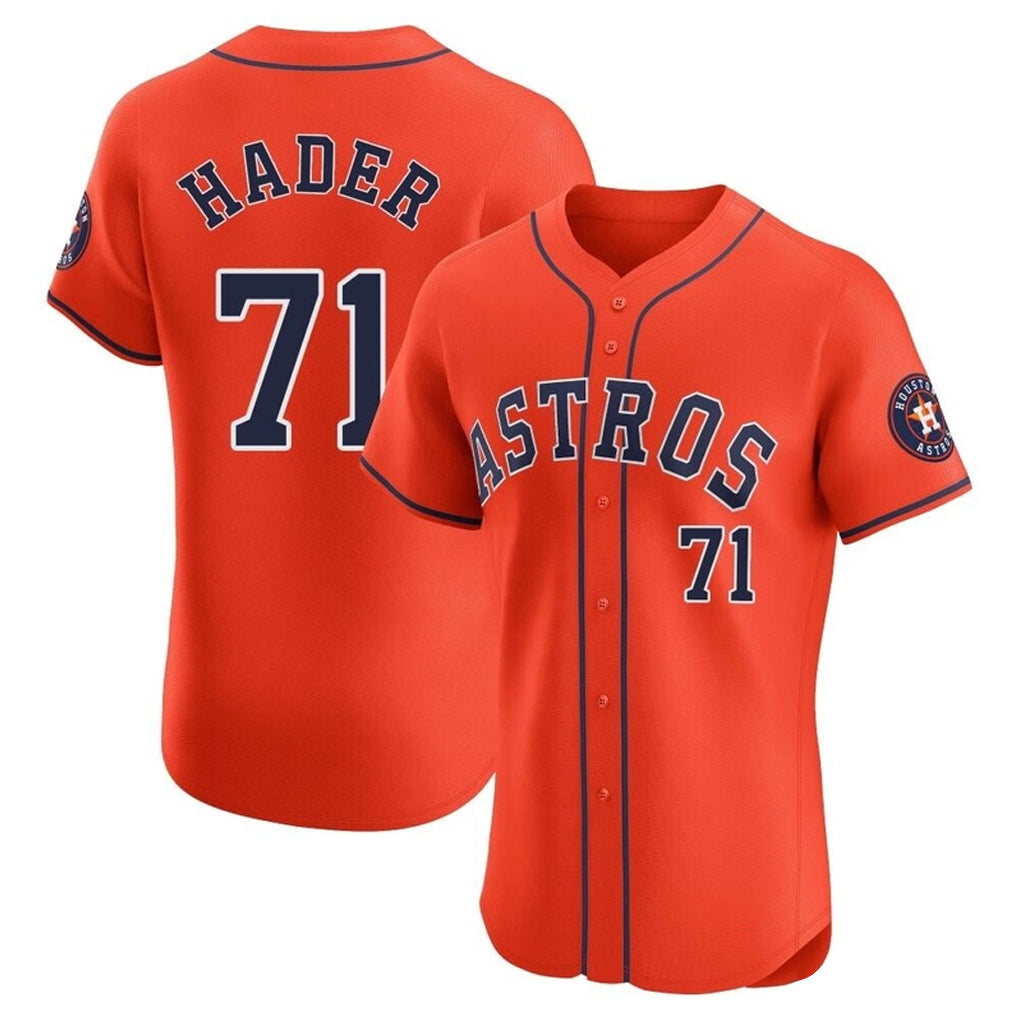 H.Astros #71 Josh Hader Player Orange Home Limited Elite Hdoa Stitched Jerseys