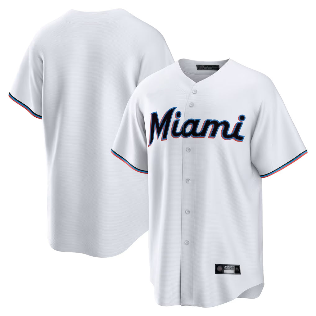 M.Marlins ## Marlins Blank Player White  Home Game Hdoa Stitched Jerseys