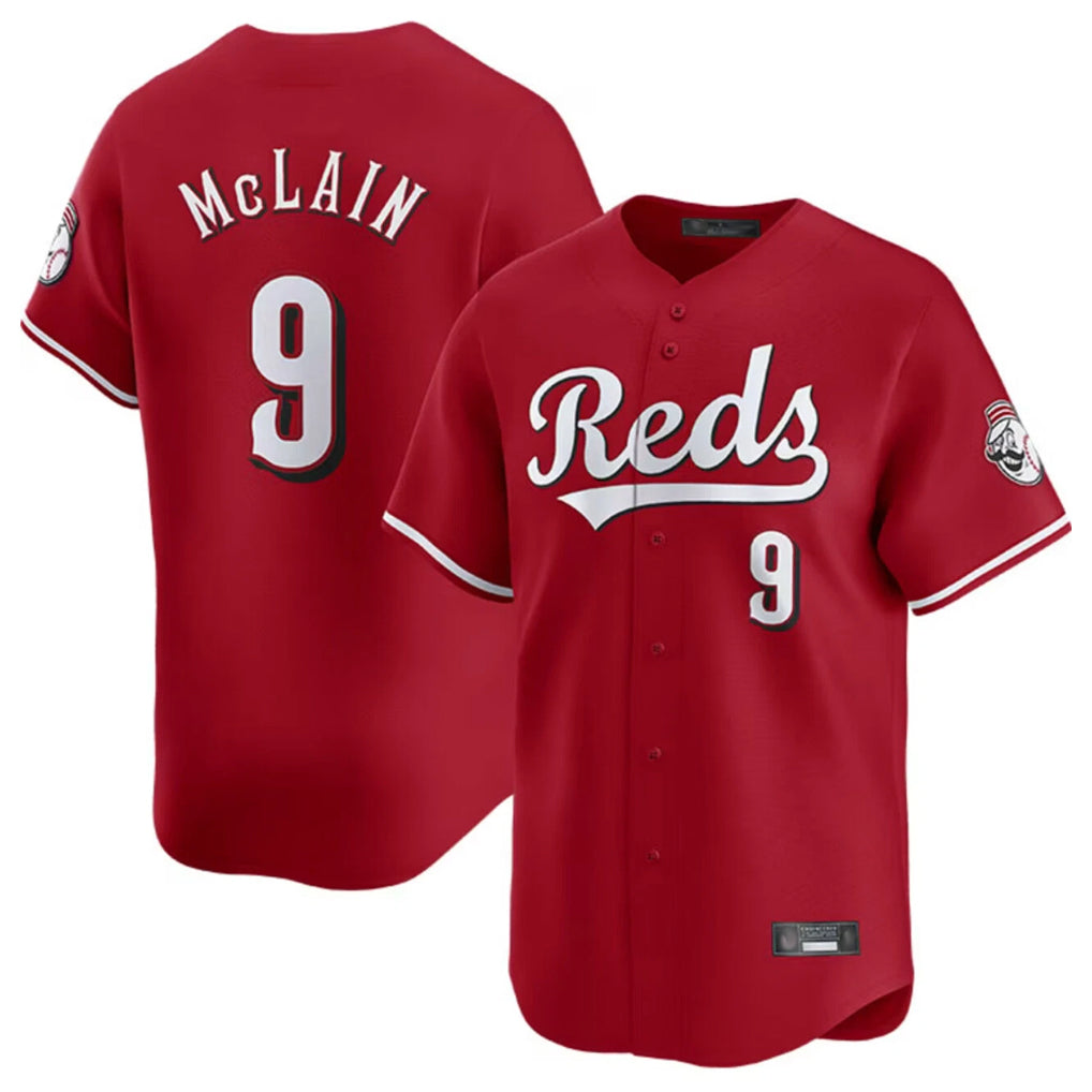 C.Reds #9 Matt McLain Player Red Home Limited Hdoa Stitched Jerseys