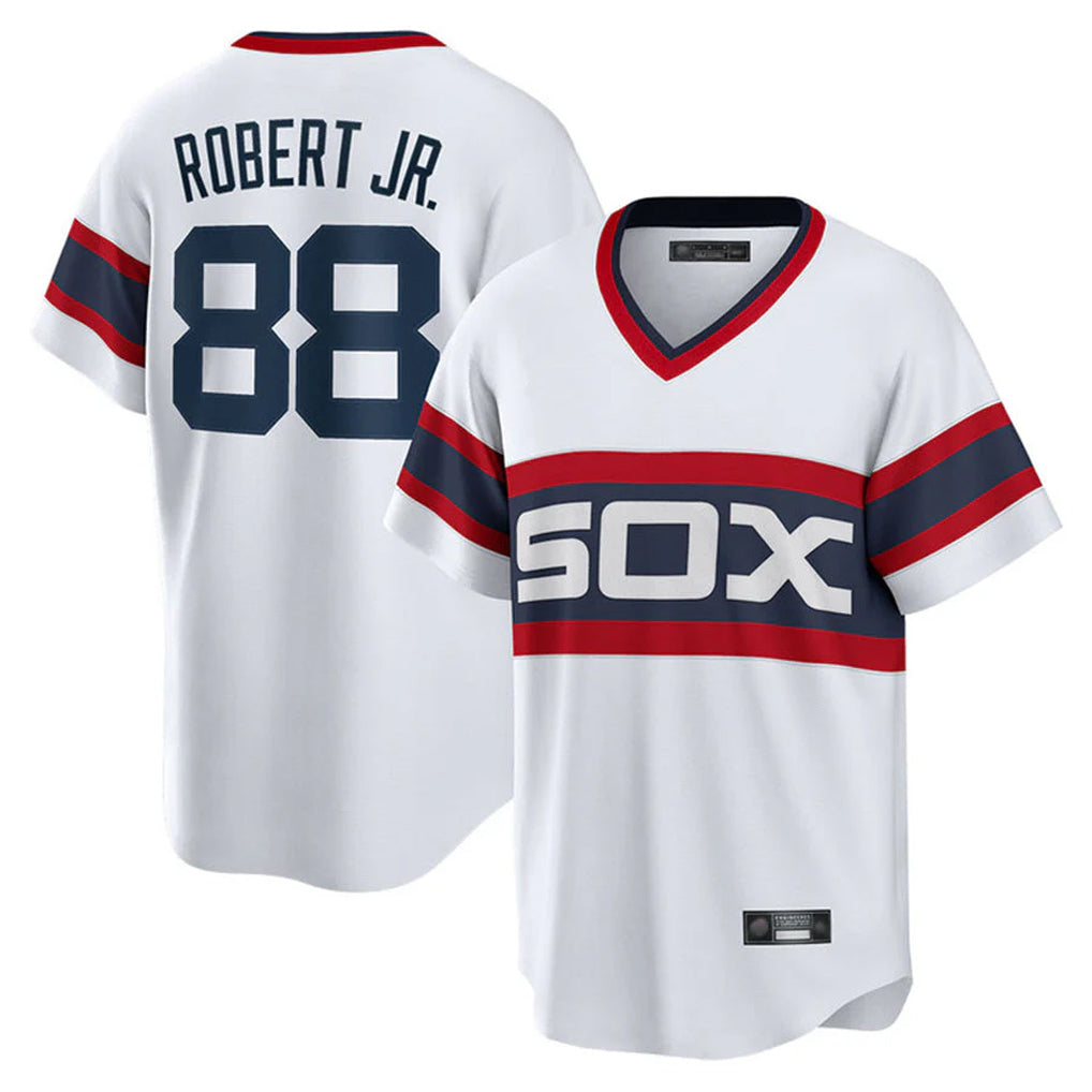 C.White Sox #88 Luis Robert Jr Player White T-shirt Home Game Hdoa Stitched Jerseys