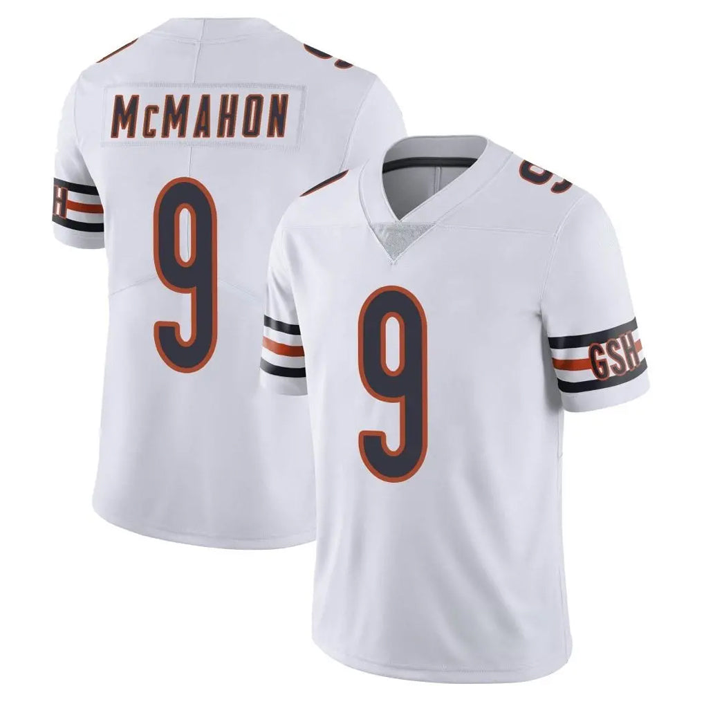 C.Bears #9 Jim McMahon Player White Vapor Untouchable Limited Home Game Hdoa Stitched Jerseys