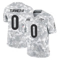 C.Bengals #0 DJ Turner II Player Arctic Camo Salute to Service Limited Hdoa Stitched Jerseys