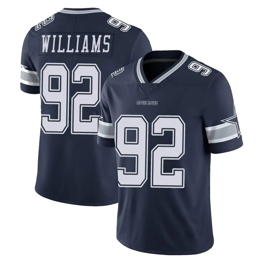 D.Cowboys #92 Quinnen Williams Player Navy Vapor Untouchable Limited Home Game Hdoa Stitched Jerseys
