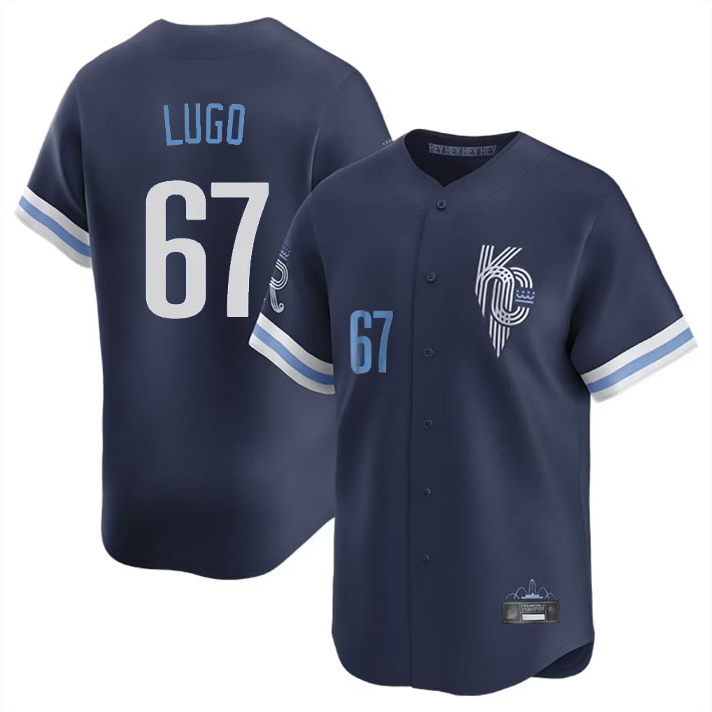 KC.Royals #67 Seth Lugo Player Navy City Connect Limited Home Hdoa Stitched Jerseys