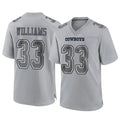 D.Cowboys #33 Javonte Williams Player Gray Atmosphere Fashion Home Game Hdoa Stitched Jerseys