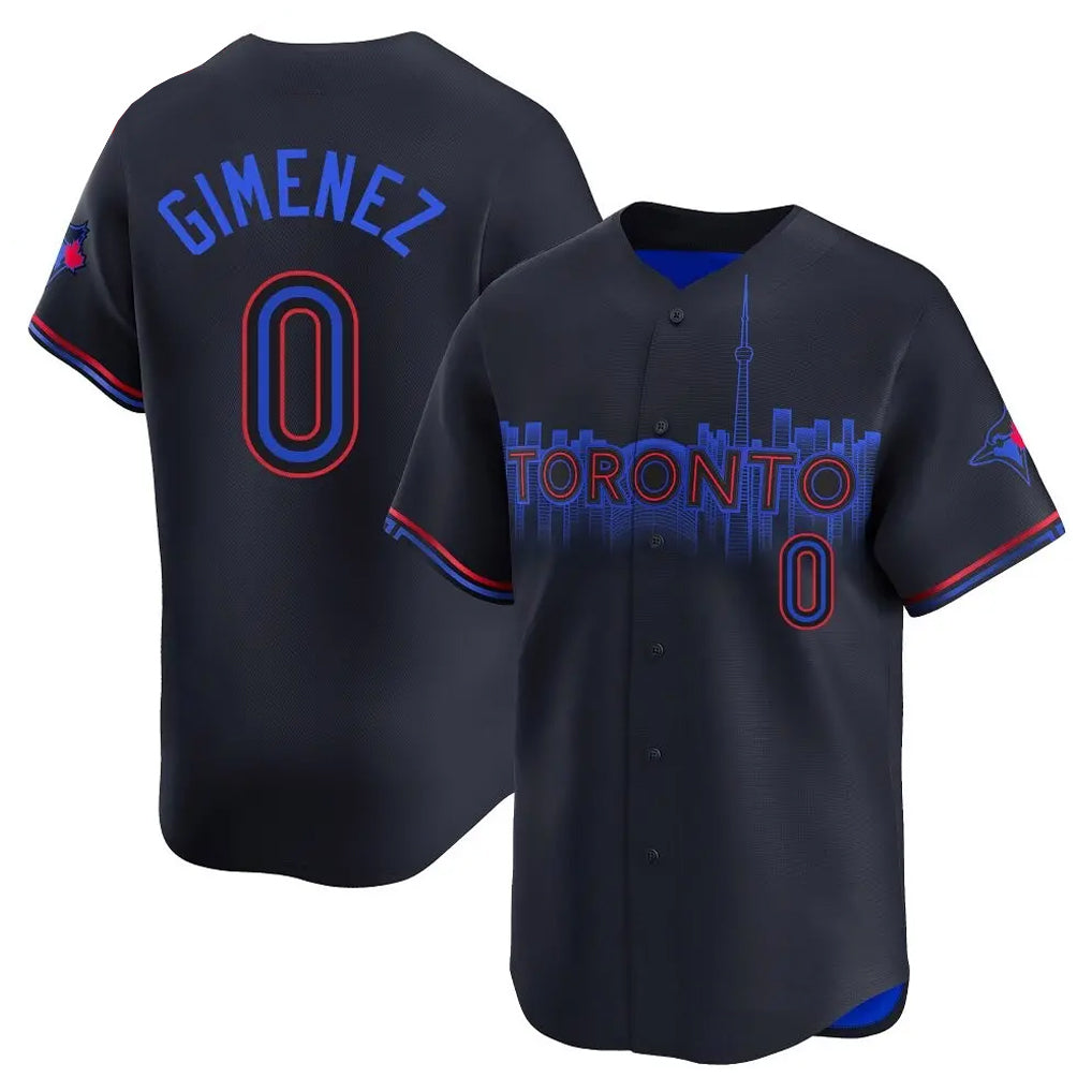 T.Blue Jays #0 Andres Gimenez Player Black City Connect Limited Hdoa Stitched Jerseys
