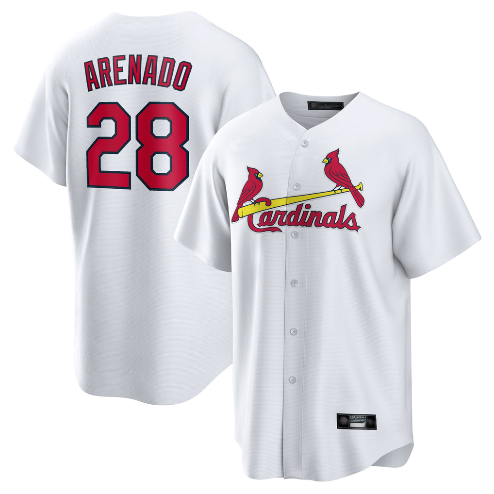 St. Louis Cardinals #28 Nolan Arenado Player White Home Game Hdoa Stitched Jerseys