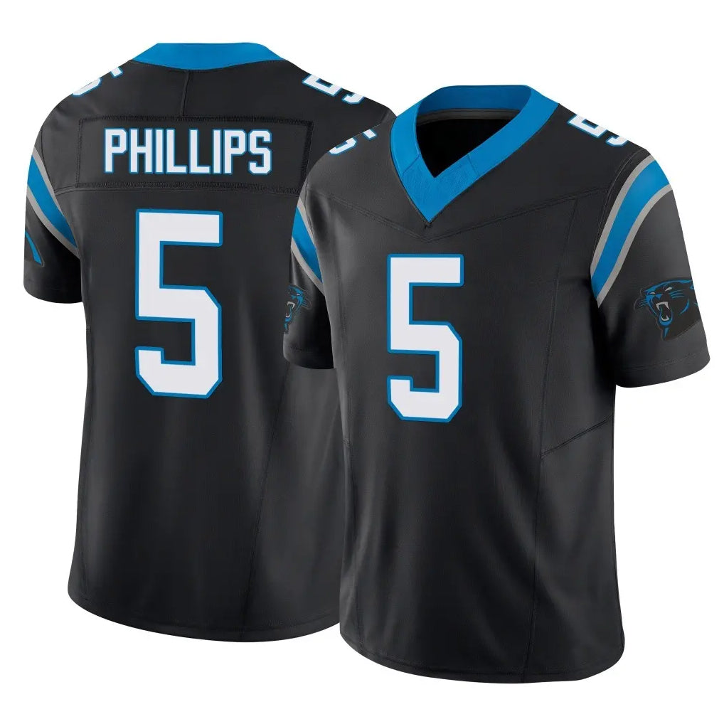 C.Panthers #5 Jaelan Phillips Player Black Vapor F.U.S.E. Limited Home Game Hdoa Stitched Jerseys