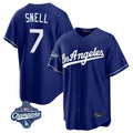 LA.Dodgers #7 Blake Snell Player Royal Game World Series Meet Hdoa Stitched Jerseys