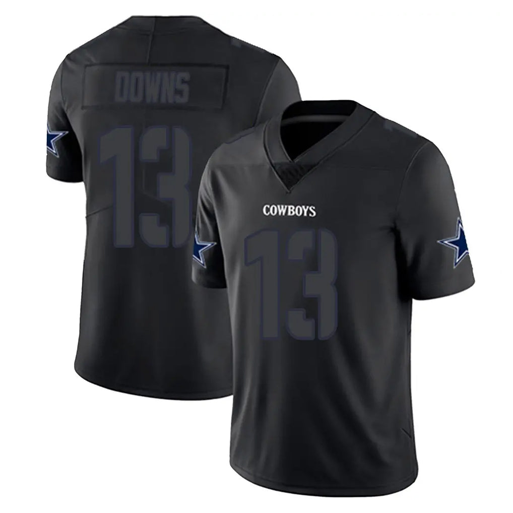 D.Cowboys #13 Caleb Downs Player Black Impact Limited Home Game Hdoa Stitched Jerseys