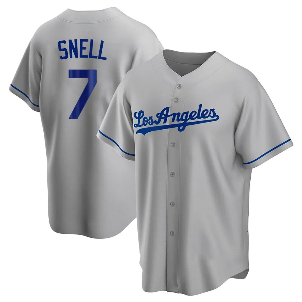 LA.Dodgers #7 Blake Snell Player Gray Road Game Hdoa Stitched Jerseys