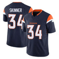 D.Broncos #34 JL Skinner Player Navy Limited Vapor F.U.S.E. Home Game Hdoa Stitched Jerseys