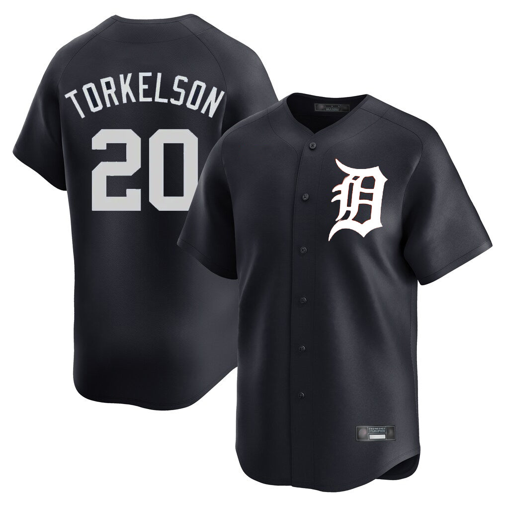 D.Tigers #20 Spencer Torkelson Player Navy Home Limited Game Hdoa Stitched Jerseys