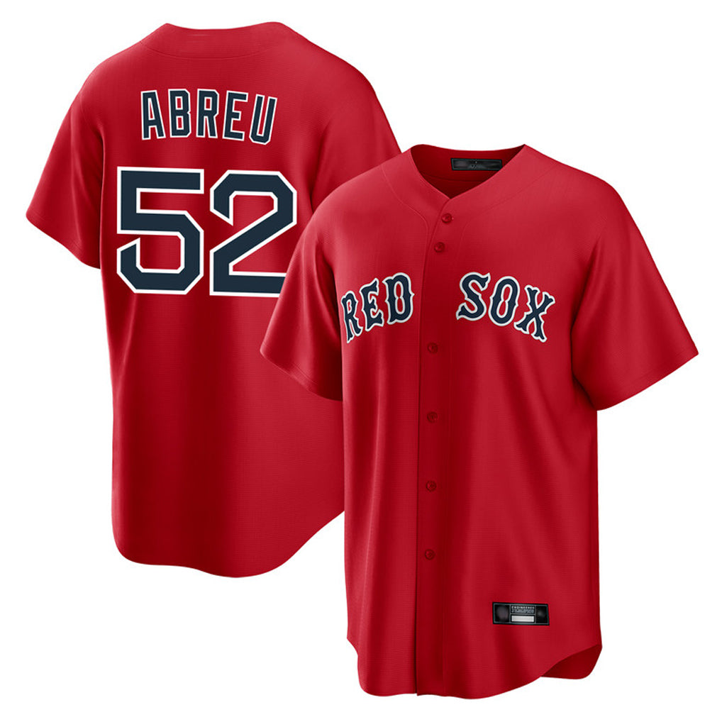 B.Red Sox #52 Wilyer Abreu Player Red Home Game Hdoa Stitched Jerseys