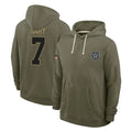 D.Cowboys #7 Rashan Gary Player Olive Salute to Service Pullover Hoodies Limited Hdoa Stitched Jerseys