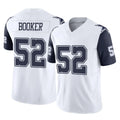 D.Cowboys #52 Tyler Booker Player White-Navy Limited Vapor F.U.S.E. Home Game Hdoa Stitched Jerseys