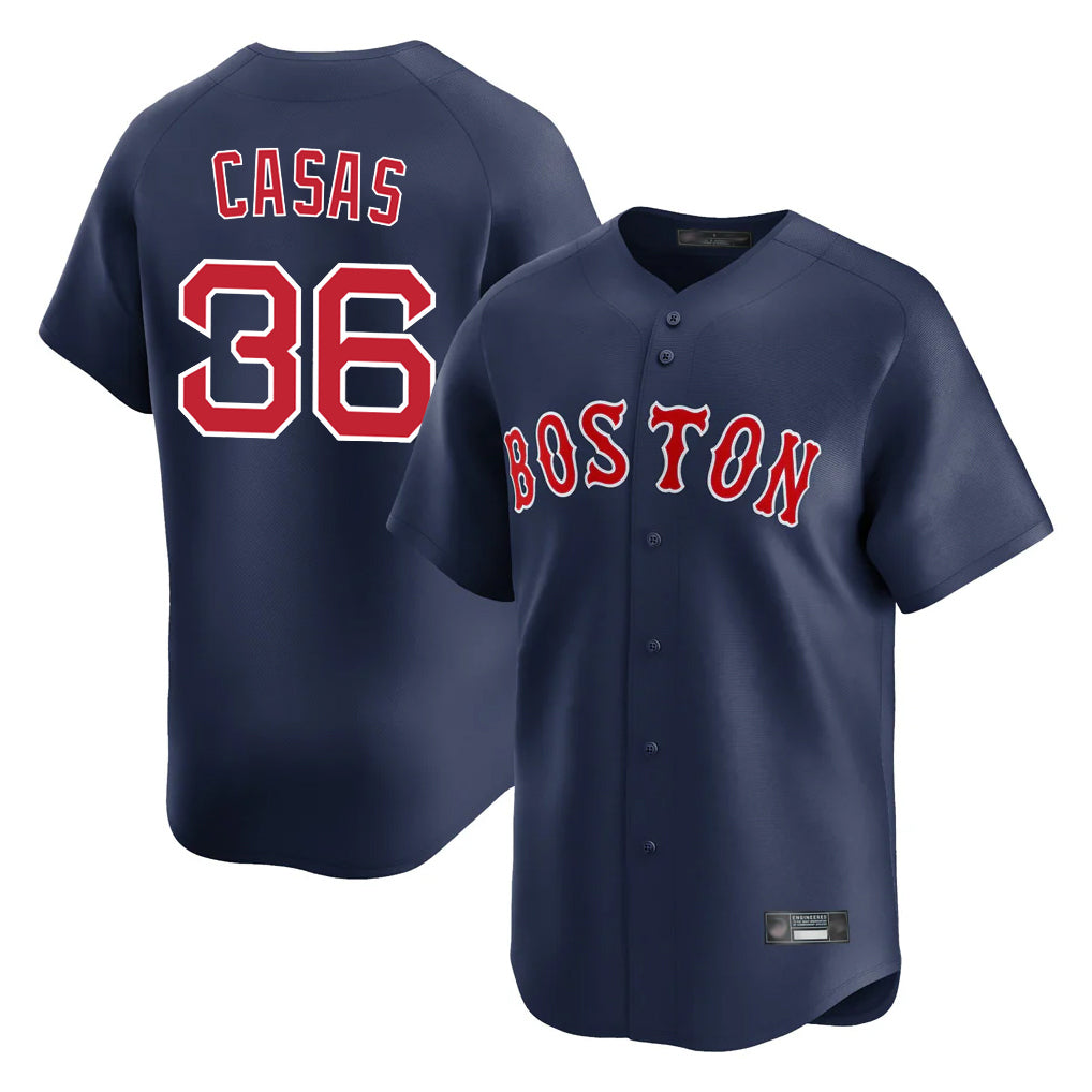 B.Red Sox #36 Triston Casas Player Navy Limited Home Game Hdoa Stitched Jerseys