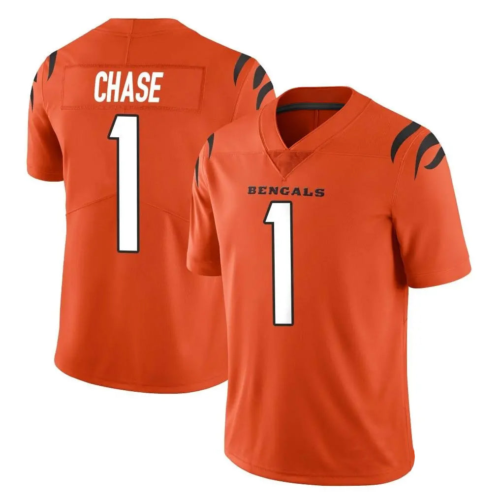 C.Bengals #1 Ja'Marr Chase Player Orange Vapor Untouchable Limited Home Game Hdoa Stitched Jerseys
