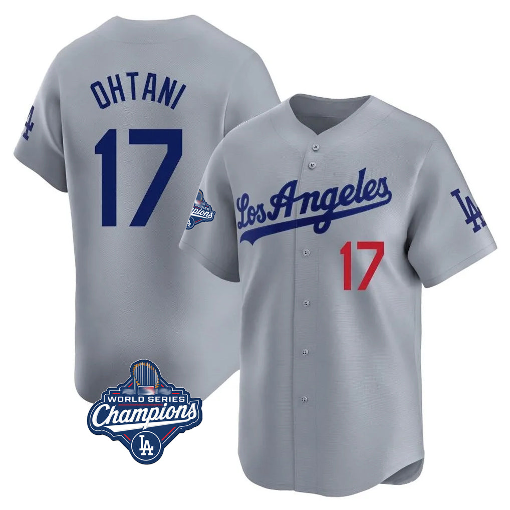 LA.Dodgers #17 Shohei Ohtani Player Gray World Series Meet Limited Home Hdoa Stitched Jerseys