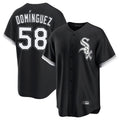 C.White Sox #58 Seranthony Dom¨ªnguez Player Black Home Game Hdoa Stitched Jerseys