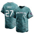 LA.Angels #27 Mike Trout Player Teal Limited American League Game Vapor Premier All-Star Hdoa Stitched Jerseys
