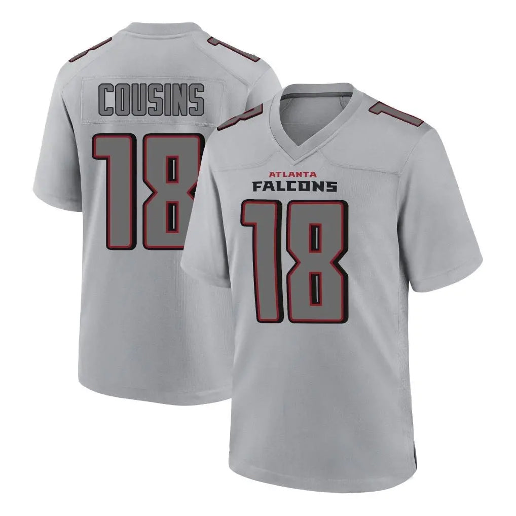 A.Falcons #18 Kirk Cousins Branch Player Gray Fashion Home Game Hdoa Stitched Jerseys