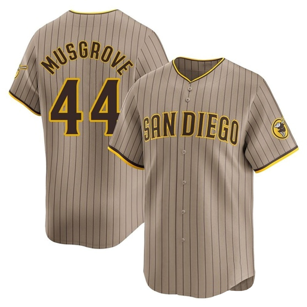 S.Diego Padres #44 Joe Musgrove Player Khaki Home Limited Hdoa Stitched Jerseys