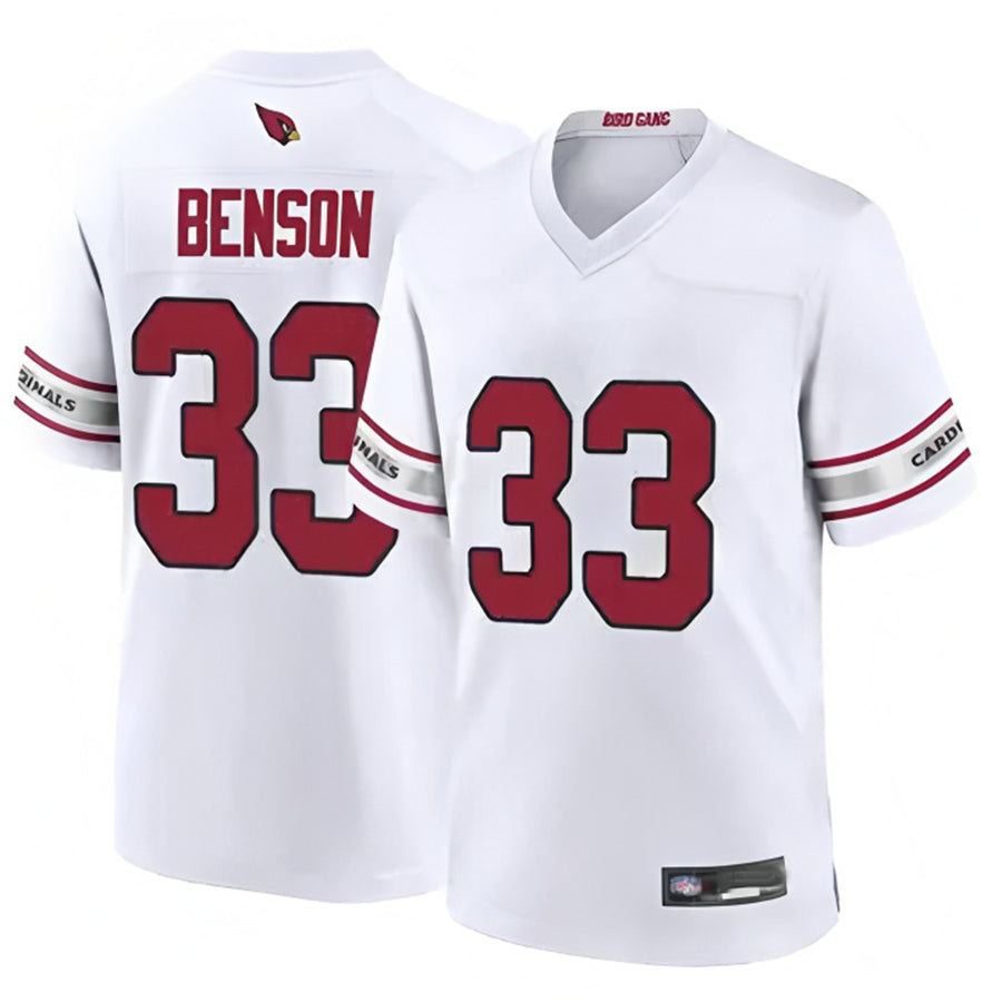 A.Cardinals #33 Trey Benson Player White Game Home Hdoa Stitched Jerseys