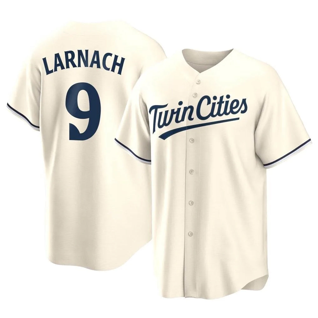 M.Twins #9 Trevor Larnach Player Cream Game Limited Home Hdoa Stitched Jerseys