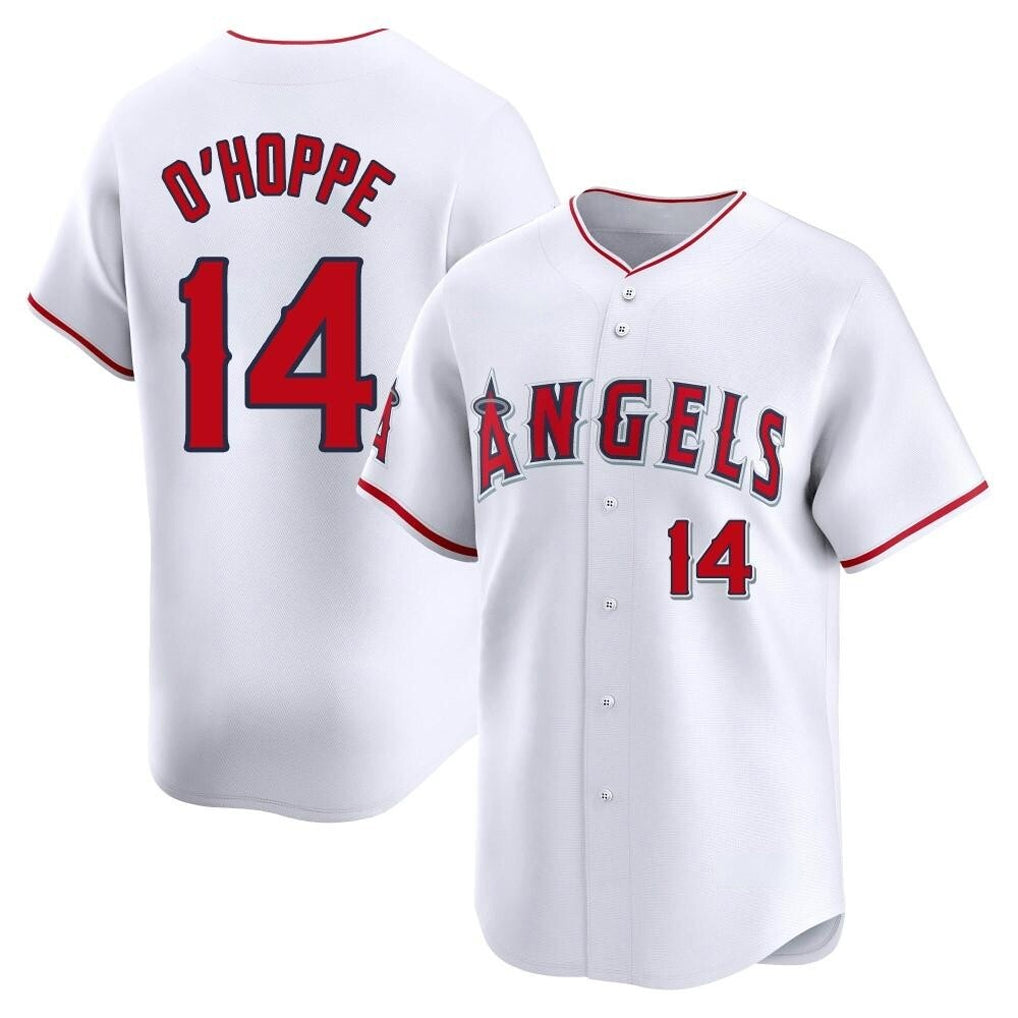 LA.Angels #14 Logan O'Hoppe Player White Limited Home Hdoa Stitched Jerseys