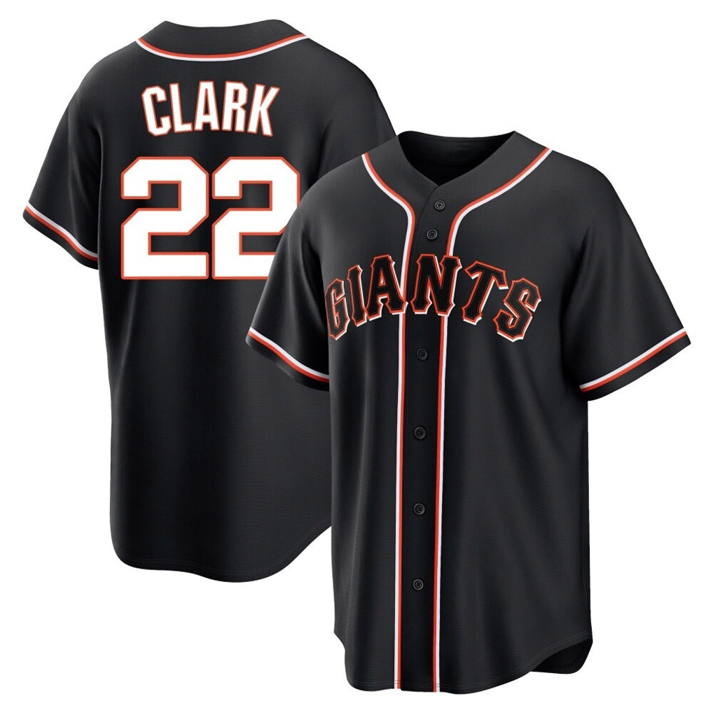 SF.Giants #22 Will Clark Player Black Fashion Out Home Limited Hdoa Stitched Jerseys