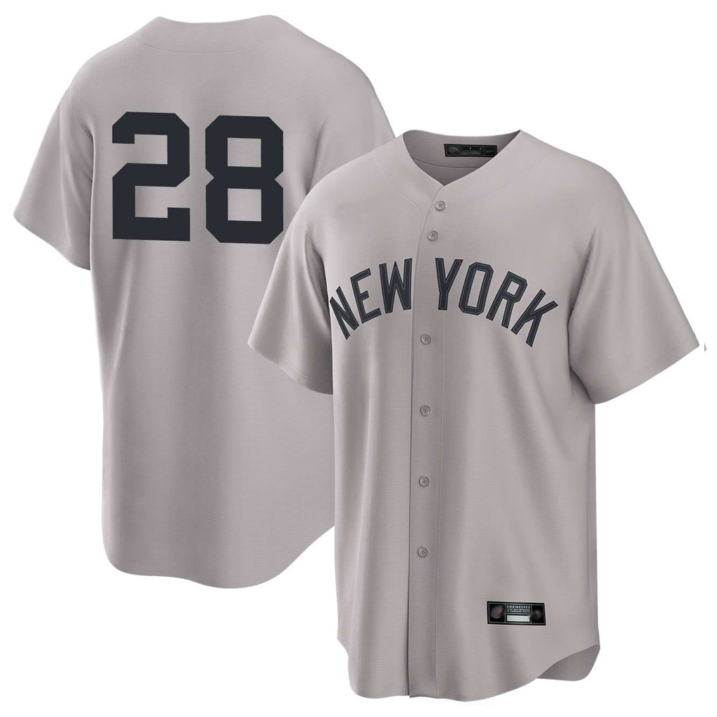 NY.Yankees #28 Austin Wells Player Gray Game Hdoa Stitched Jerseys
