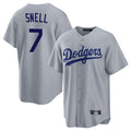 LA.Dodgers #7 Blake Snell Player Gray Game Hdoa Stitched Jerseys
