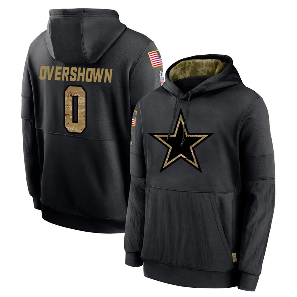 D.Cowboys #0 DeMarvion Overshown Player Black Salute to Service Pullover Hoodies Limited Hdoa Stitched Jerseys